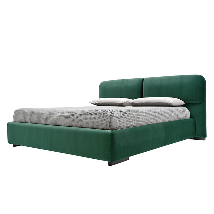 cama king size kilian round con aro al suelo