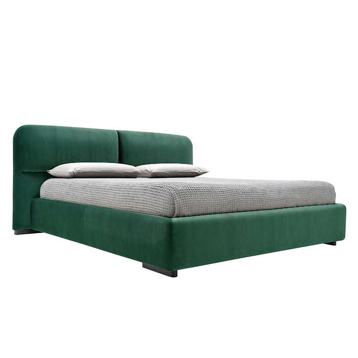cama king size kilian round con aro al suelo