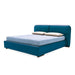 cama queen size kilian round con aro al suelo y mecanismo de compás