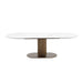 mesa de comedor ovalada cameo base madera