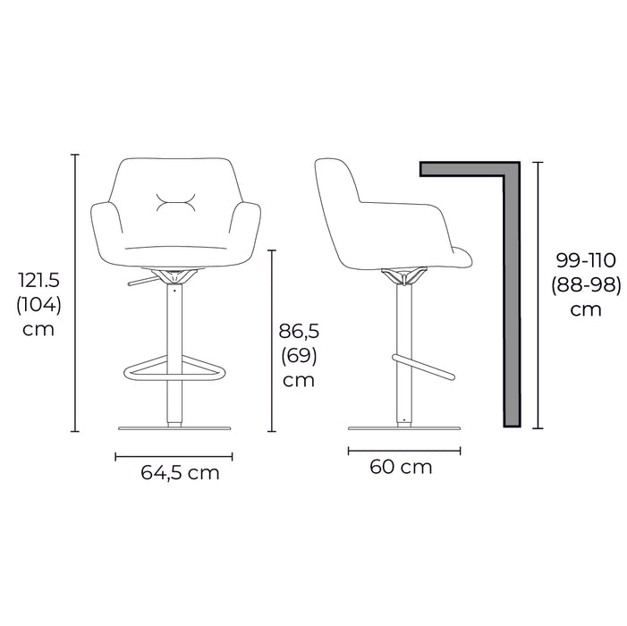 banco cocoon tela y pistón