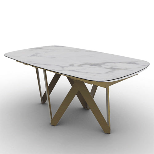 mesa de comedor extensible cartesio ovalada 165 cm
