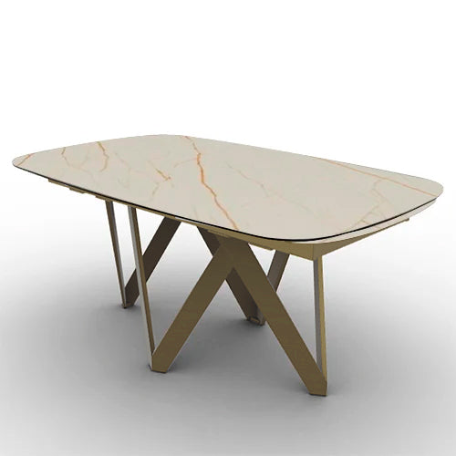 mesa de comedor extensible cartesio ovalada 165 cm