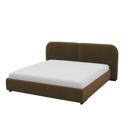 cama king size kilian round con aro al suelo