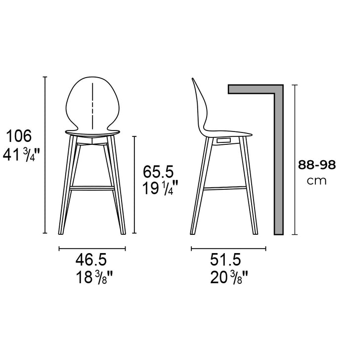 banco basil polipropileno y madera