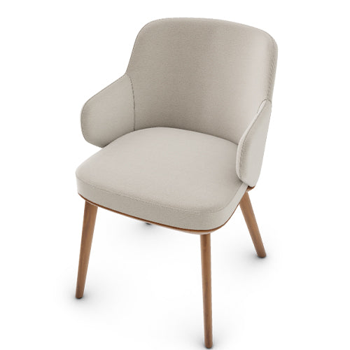 silla foyer de madera con brazos