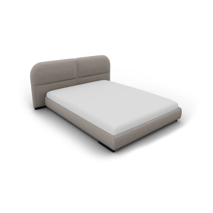 cama queen size kilian round con aro al suelo