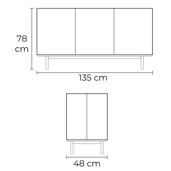 bufetero lake 3 puertas