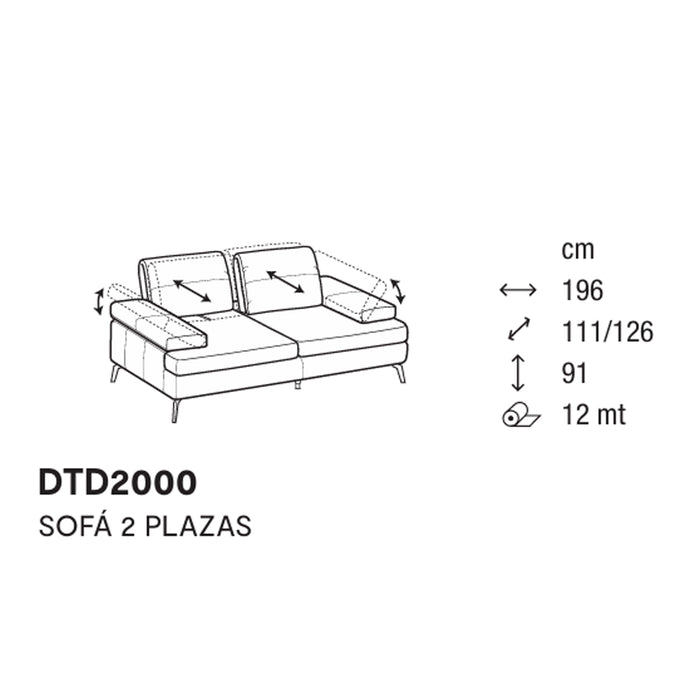 Sofá Landa de 2 plazas