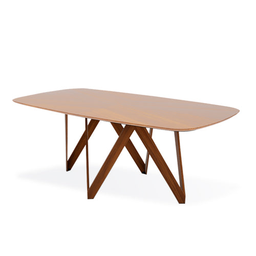 mesa cartesio de madera rounded 200 cm