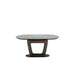 mesa de comedor extensible de cristal orbital