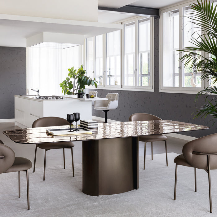 mesa fija yoroi de cristal nilo bronze 250 cm