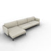mies lateral 2 plazas MAXI con chaise longue EXTRA izquierdo