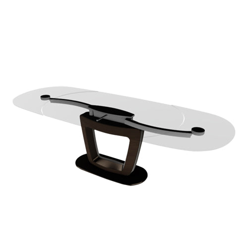 mesa de comedor extensible de cristasl orbital