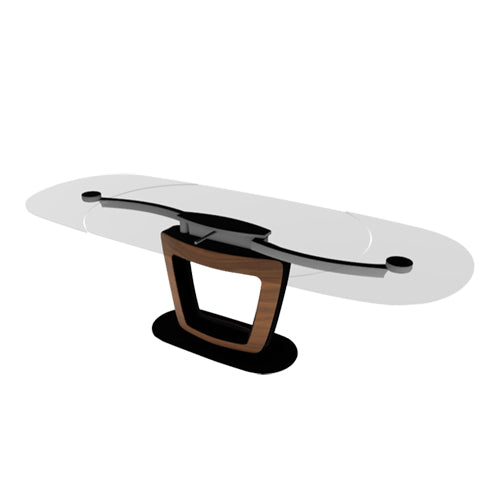 mesa de comedor extensible de cristasl orbital