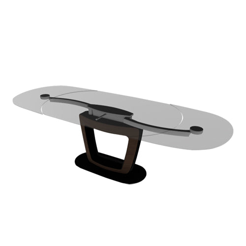 mesa de comedor extensible de cristasl orbital