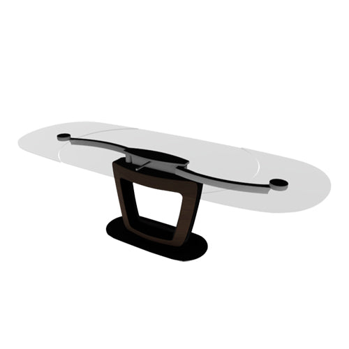 mesa de comedor extensible de cristasl orbital