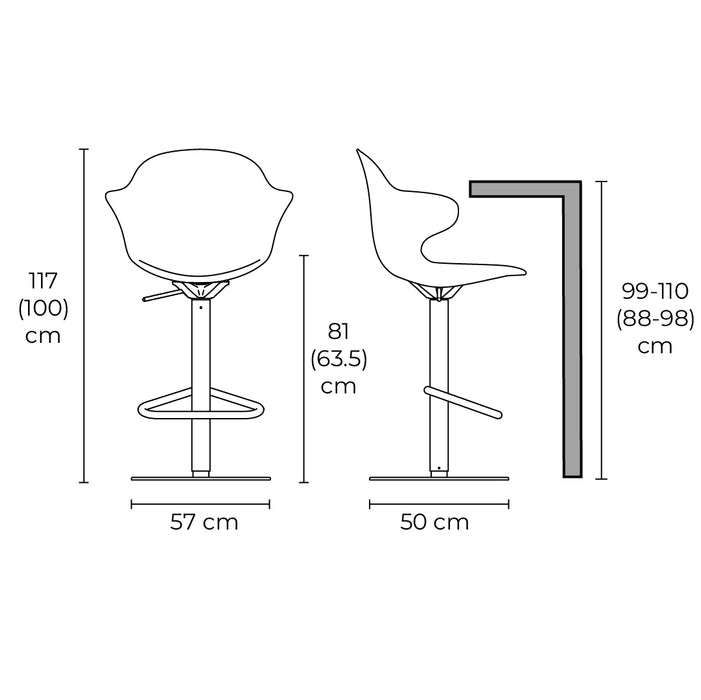 banco saint tropez policarbonato y pistón