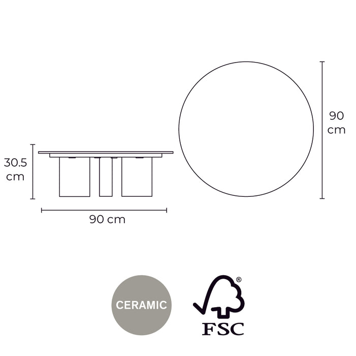 mesa de centro sandy redonda