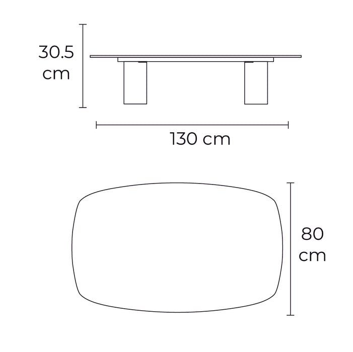mesa de centro sandy rectangular