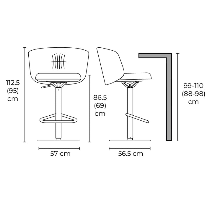 banco sweel tela y pistón