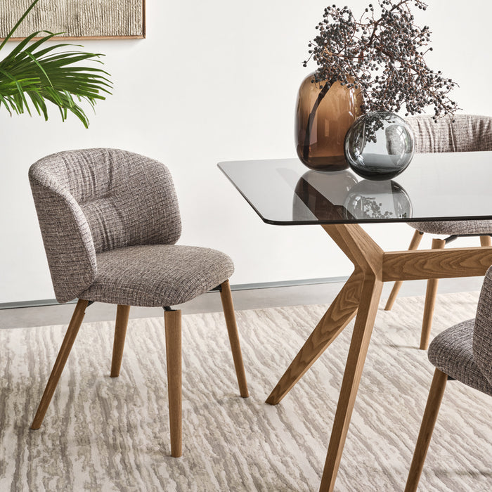 silla giratoria sweel base madera