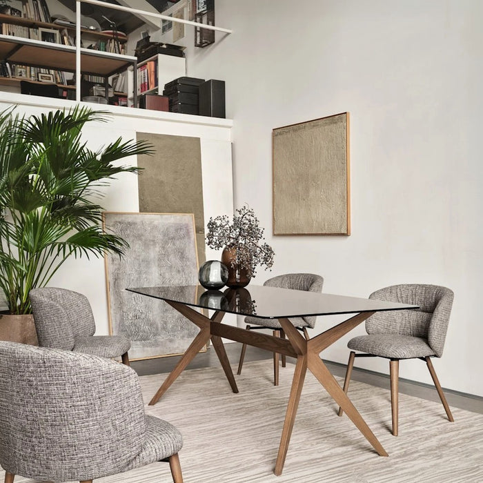 silla giratoria sweel base madera