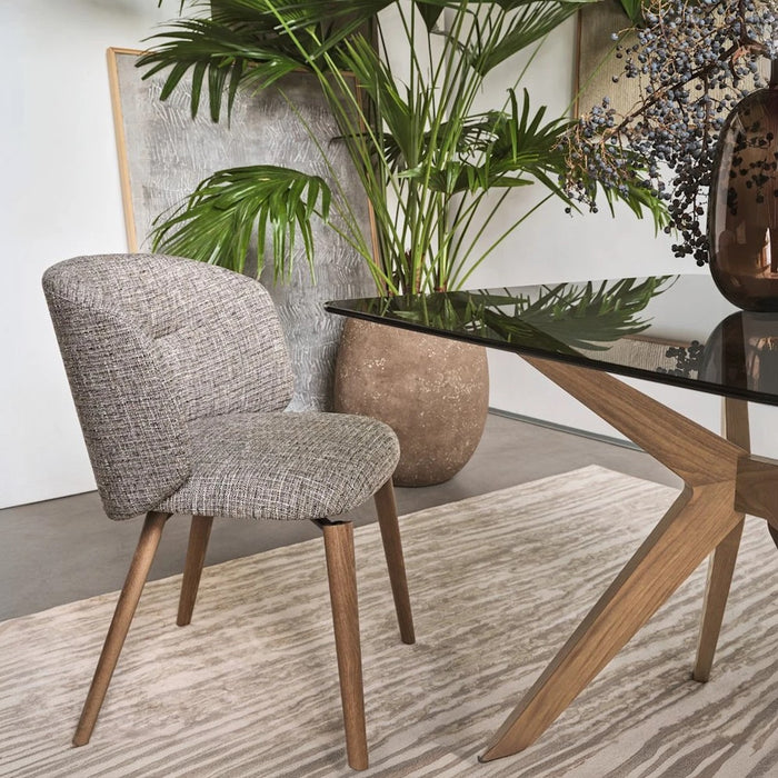 silla giratoria sweel base madera