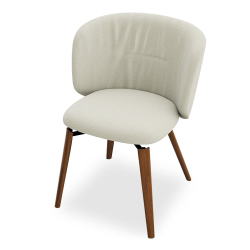 silla giratoria sweel base madera