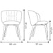 silla giratoria sweel base madera