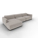 wave lateral 3 plazas MAXI con chaise longue MAXI izquierdo