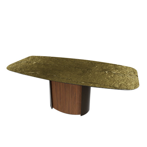 mesa fija yoroi de cristal nilo bronze 200 cm