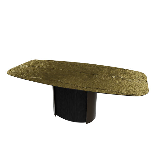 mesa fija yoroi de cristal nilo bronze 200 cm