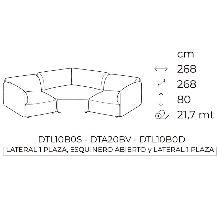 axis low sofa lateral 1 plaza esquina abierta lateral 1 plaza