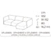 axis low lateral 2 plazas y chaise longue derecho