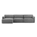 axis low sofá dos plazas con chaise lounge izquierdo