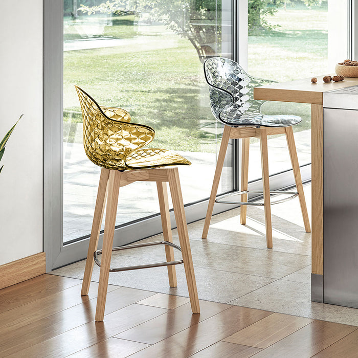 banco saint tropez ambar con roble natural