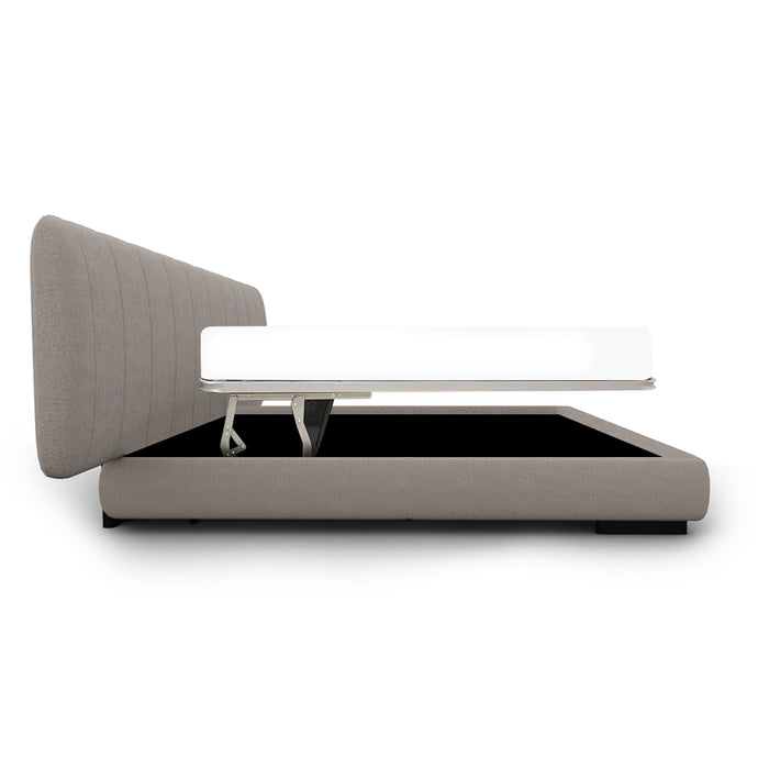 cama king size kilian large con aro al suelo y mecanismo paralelo