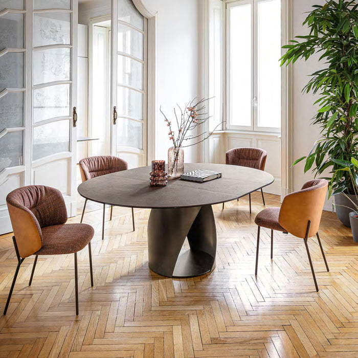 mesa de comedor redonda extensible cyclone