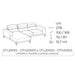 edgar lateral 2 plazas y chaise lounge izquierdo