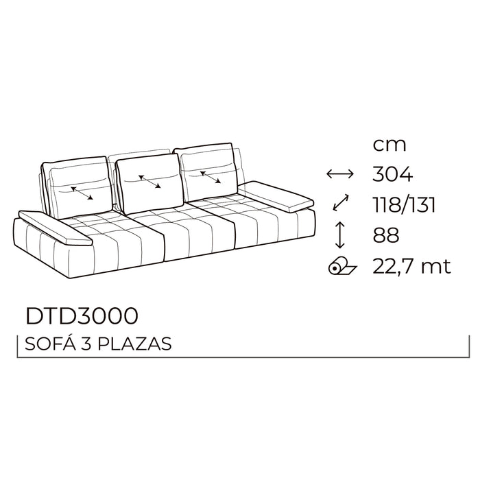 equipe sofa 3 plazas