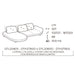favola lateral 2 plazas brazo derecho y chaise lounge