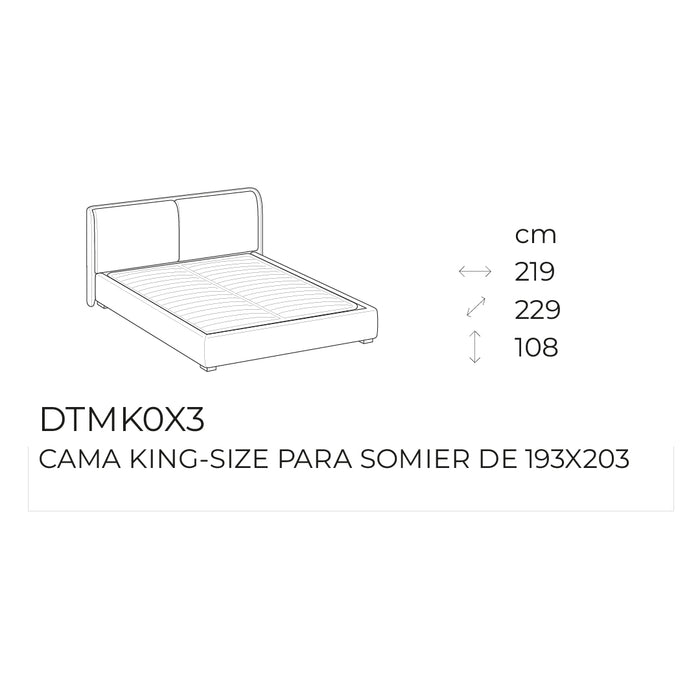 cama king size dolly fija