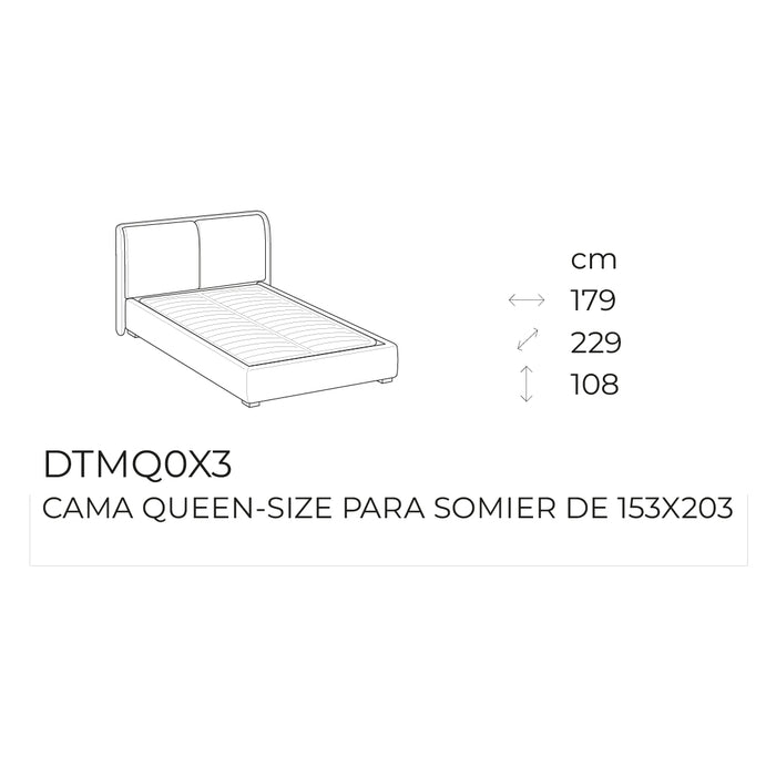cama queen size dolly mix fija