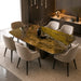 mesa fija para comedor italiana de cristal twins 10 personas