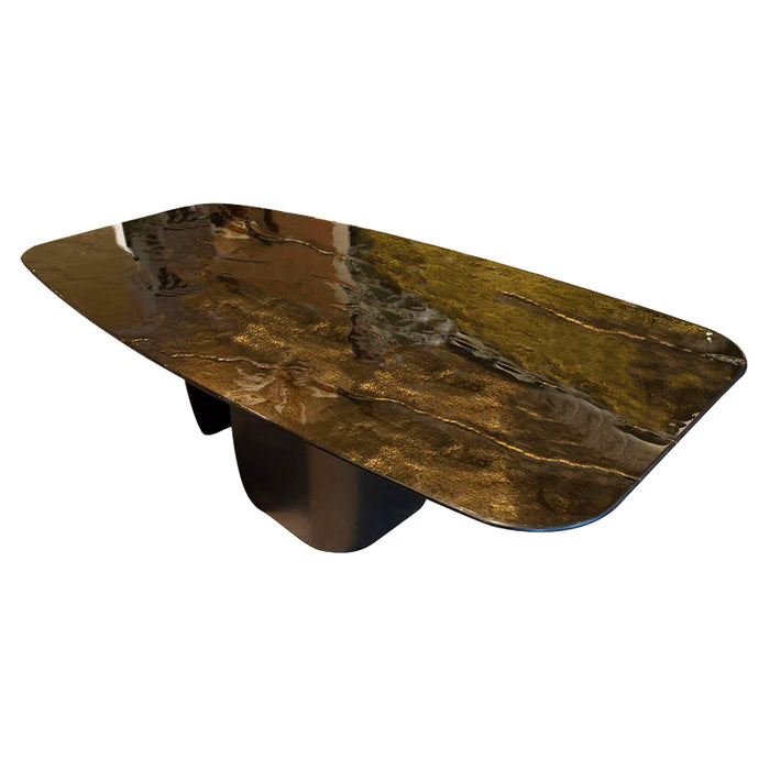 mesa fija para comedor italiana de cristal twins 10 personas