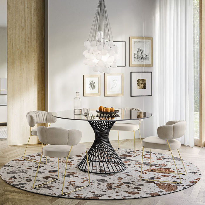 mesa vortex cristal 120 cm