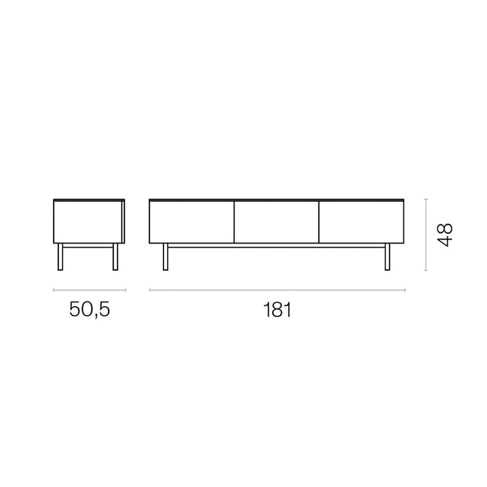 mueble de tv bambú
