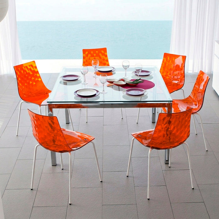 set de 6 silla ice naranja