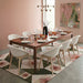 set de 7 sillas bloom madera y policarbonato blanco